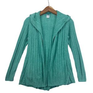 Barefoot Dreams Womens Cardigan Hoodie Sz XS Turquoise CozyChic Ultralite SoftAF